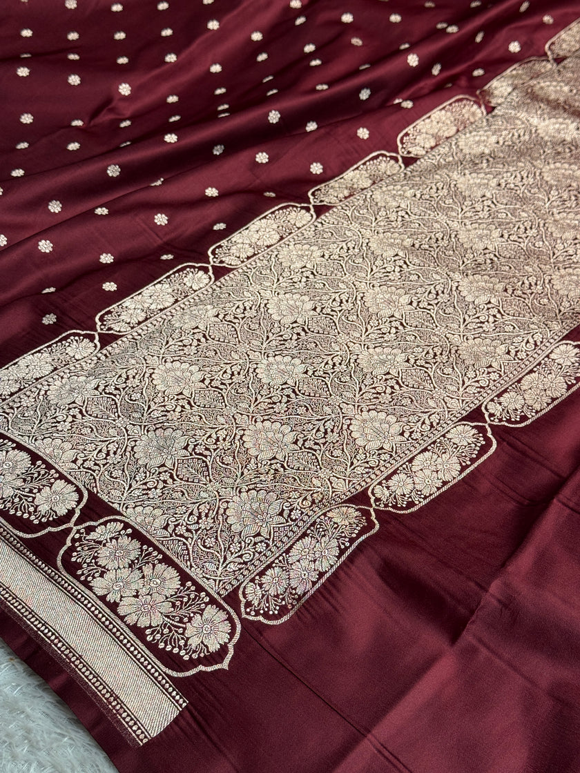 BANARASI MASHRU KATAN SILK SAREE MK046