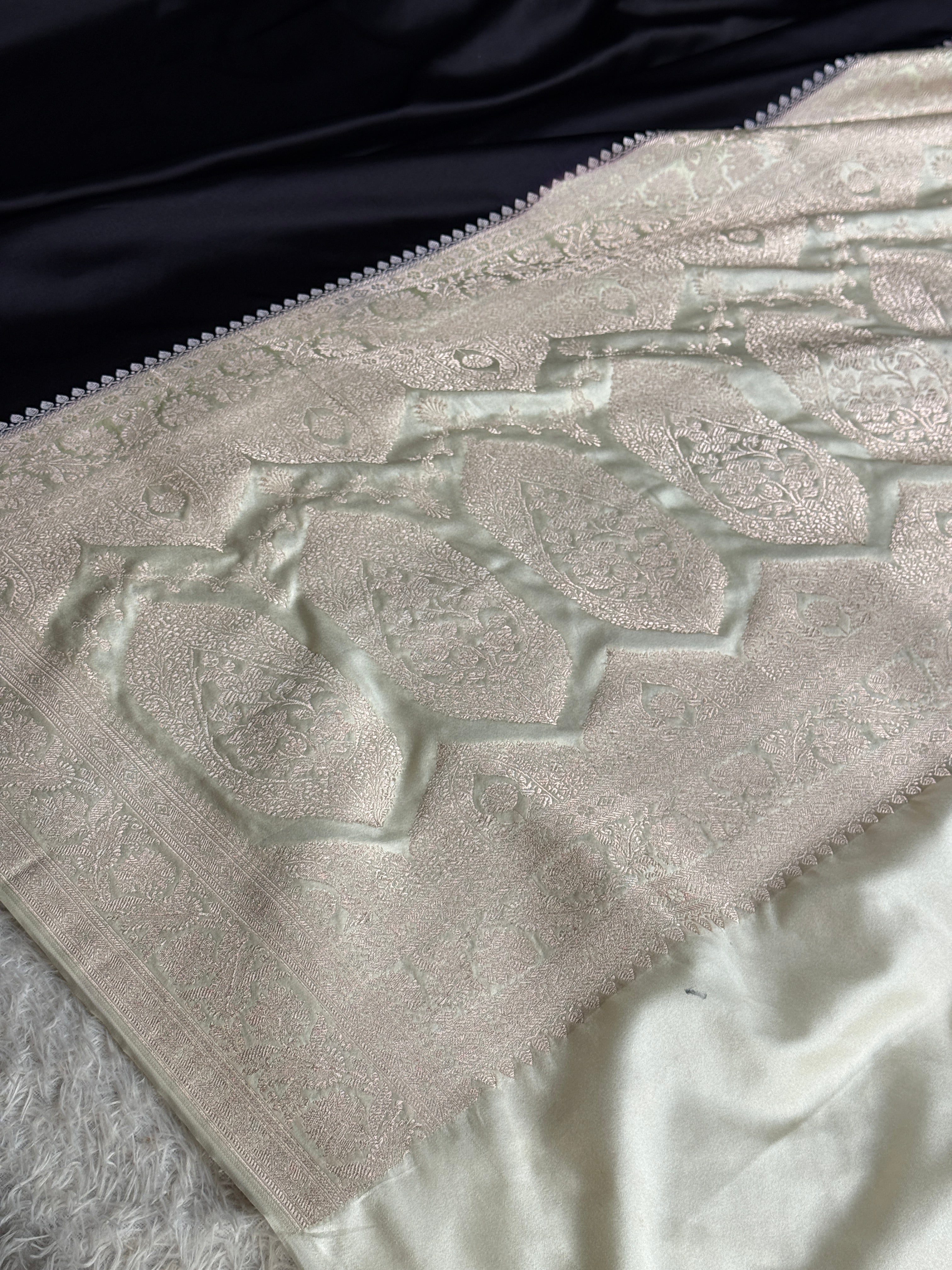BANARASI MASHRU KATAN SILK SAREE MK047