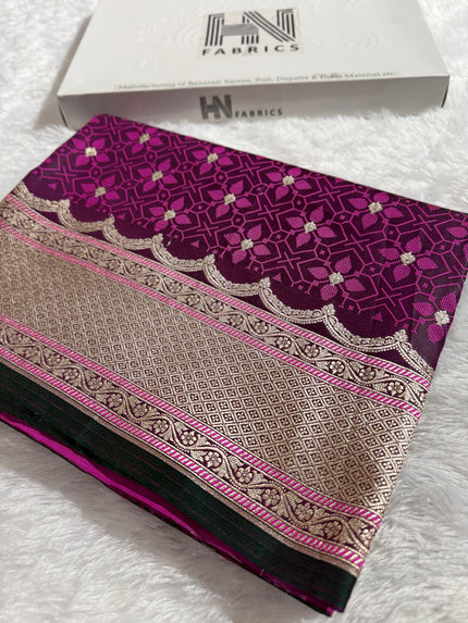 BANARASI MASHRU KATAN SILK SAREE HN535