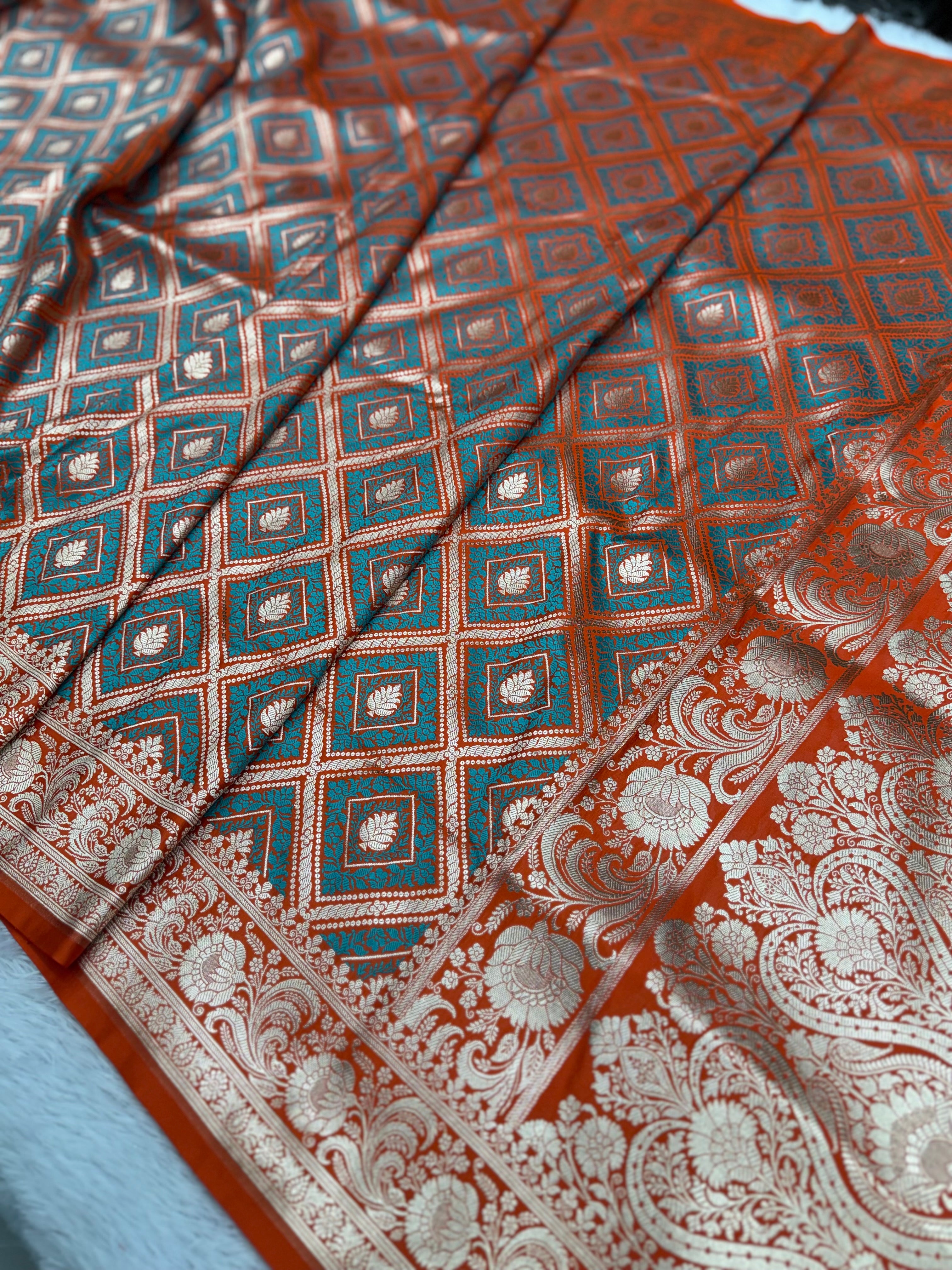 Banarasi Mashru Katan Silk Saree Tanchui Design HN111