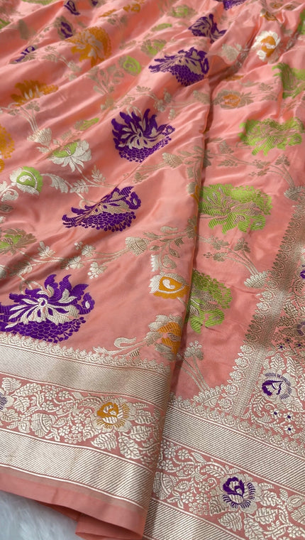 Banarasi Mashru Katan Saree Silk HN101
