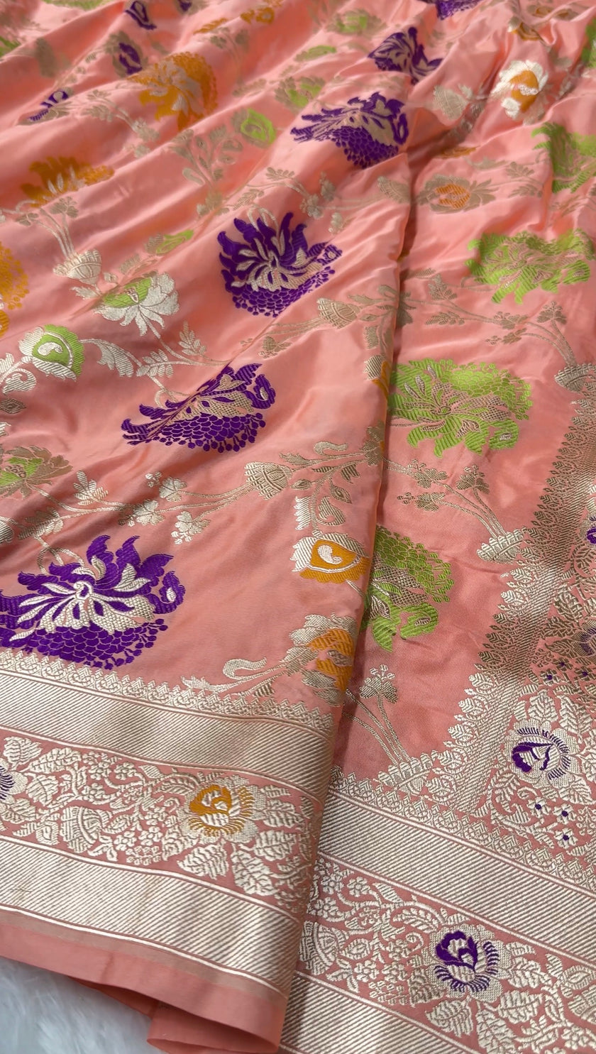 Banarasi Mashru Katan Saree Silk HN101