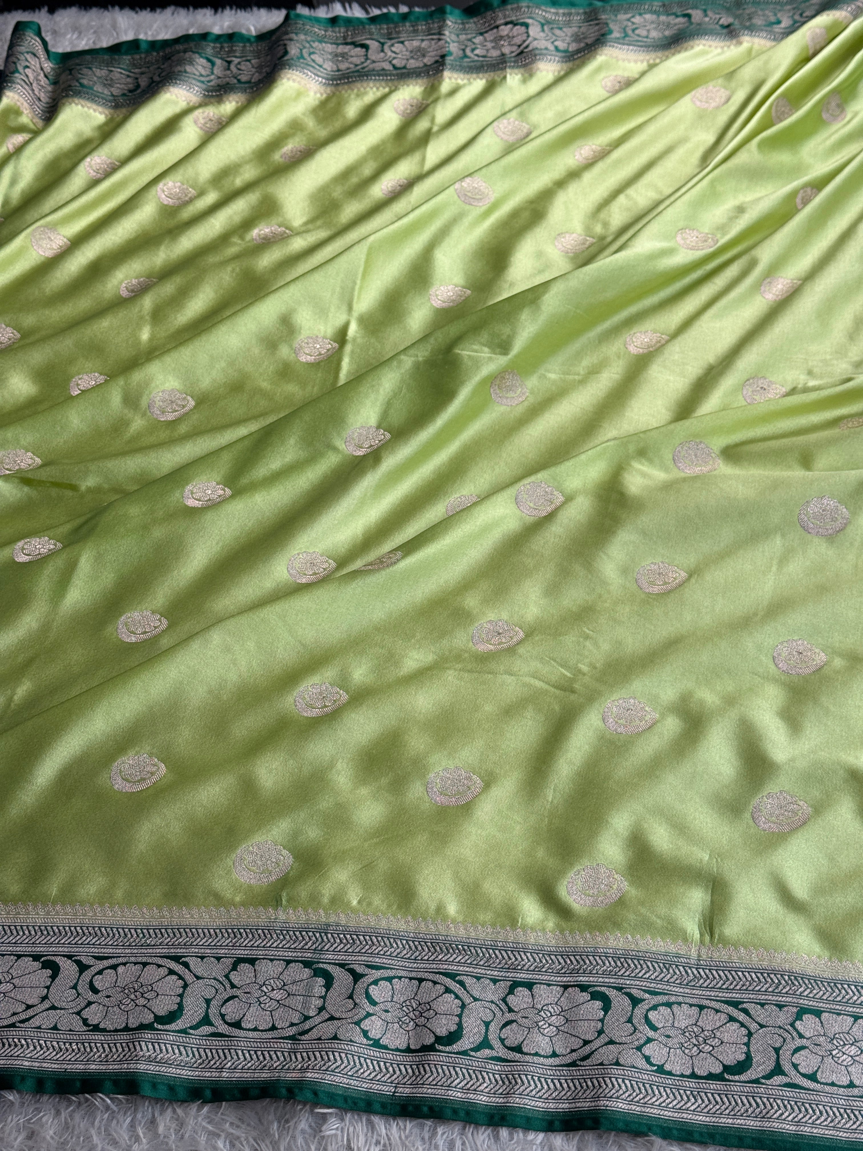 BANARASI MASHRU KATAN SILK SAREE MK039