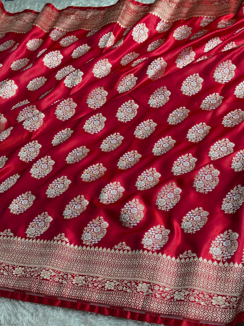 BANARASI MASHRU KATAN SILK SAREE MK036