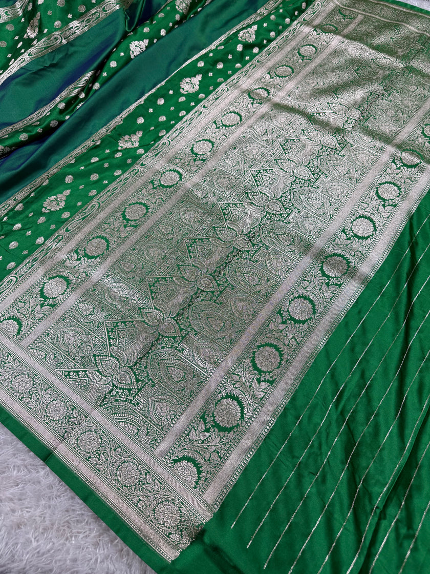 BANARASI MASHRU KATAN SILK SAREE MK012