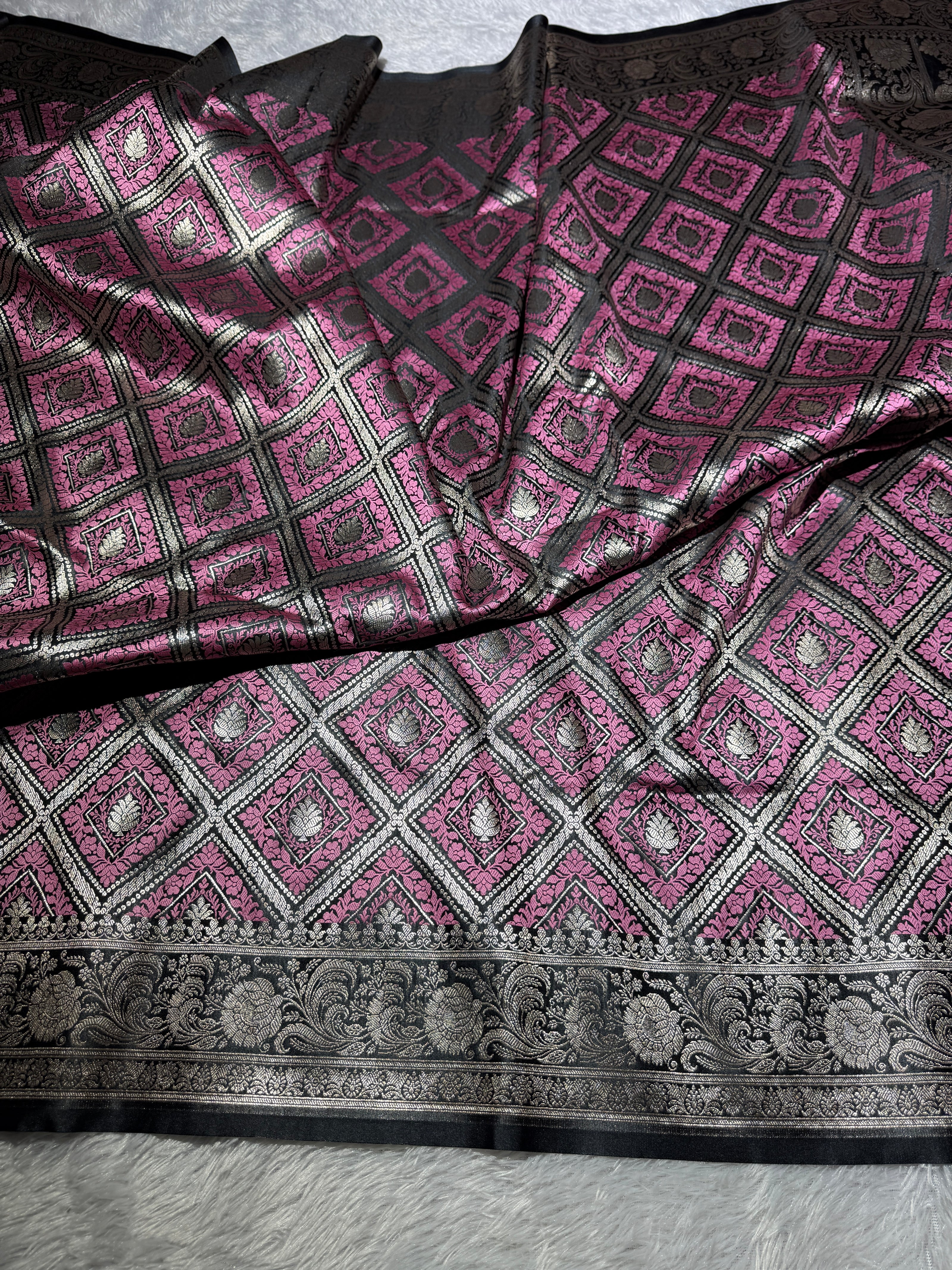 Banarasi Mashru Katan Silk Saree Tanchui Design HN111