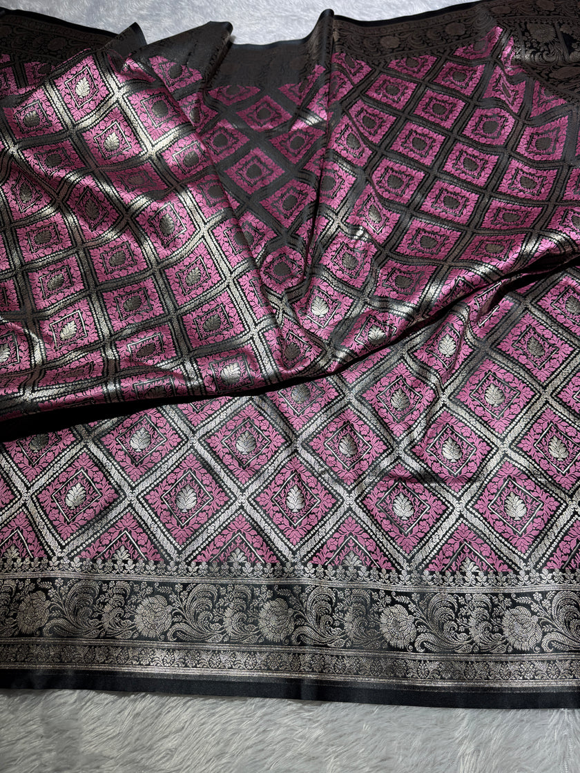 Banarasi Mashru Katan Silk Saree Tanchui Design HN111