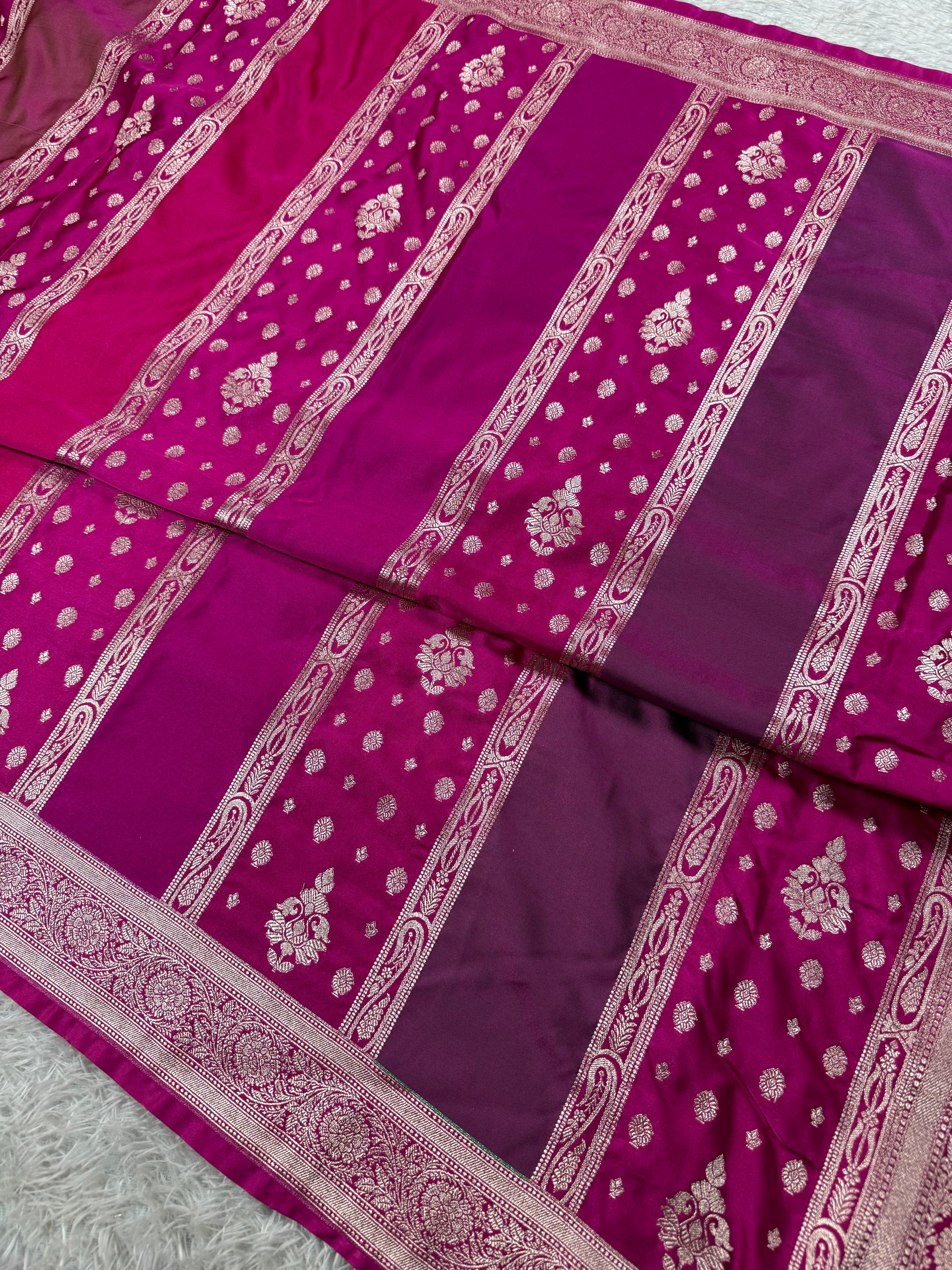 BANARASI MASHRU KATAN SILK SAREE MK012