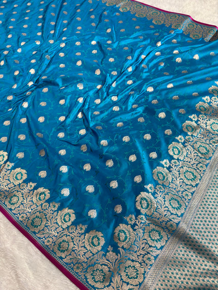 BANARASI MASHRU KATAN SILK SAREE 533