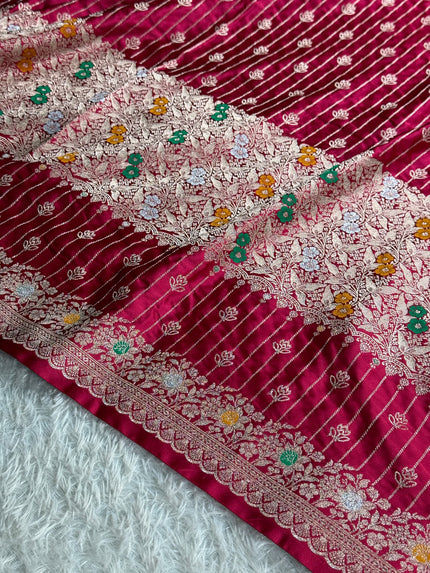 BANARASI MASHRU KATAN SILK SAREE MK029