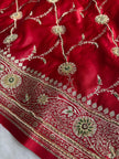 BANARASI SATIN SILK SAREE BRIDAL DESIGN HN600
