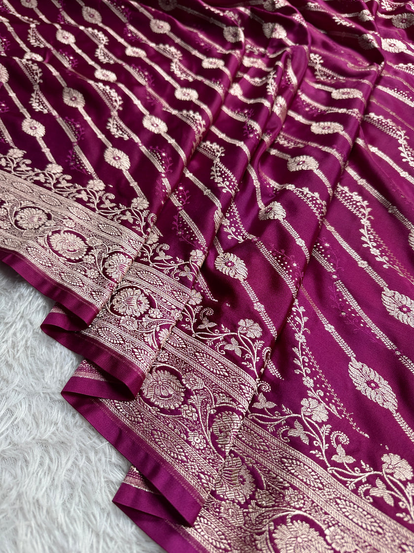 BANARASI MASHRU KATAN SILK SAREE HN651