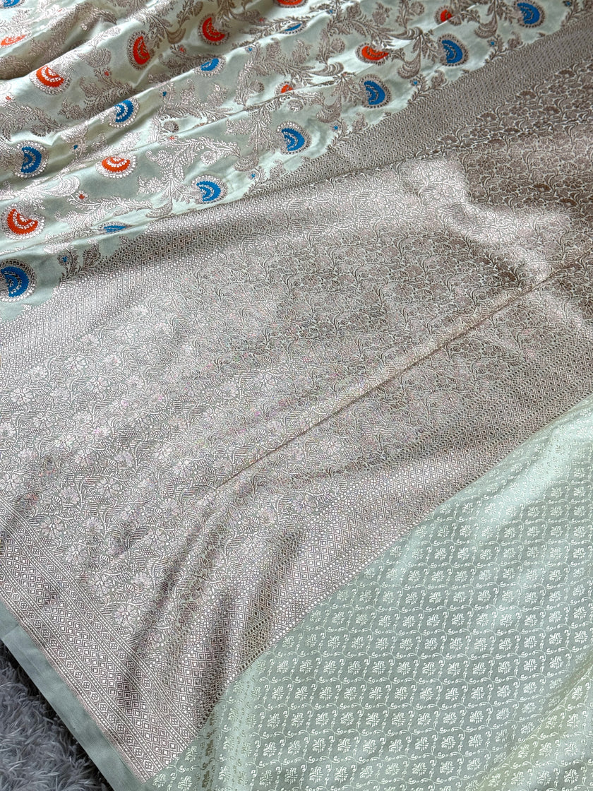 BANARASI MASHRU KATAN SILK SAREE MK016