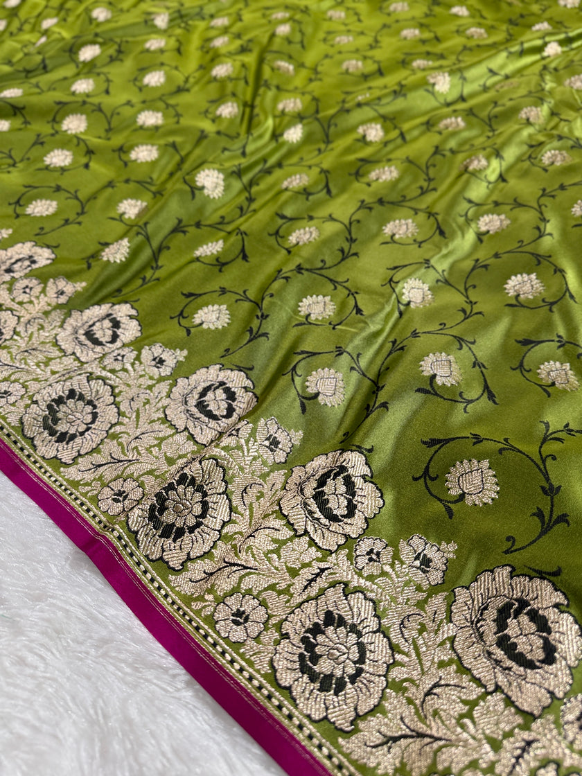 BANARASI MASHRU KATAN SILK SAREE HM533