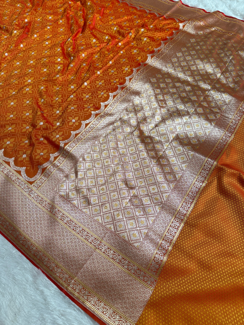 BANARASI MASHRU KATAN SILK SAREE HN535