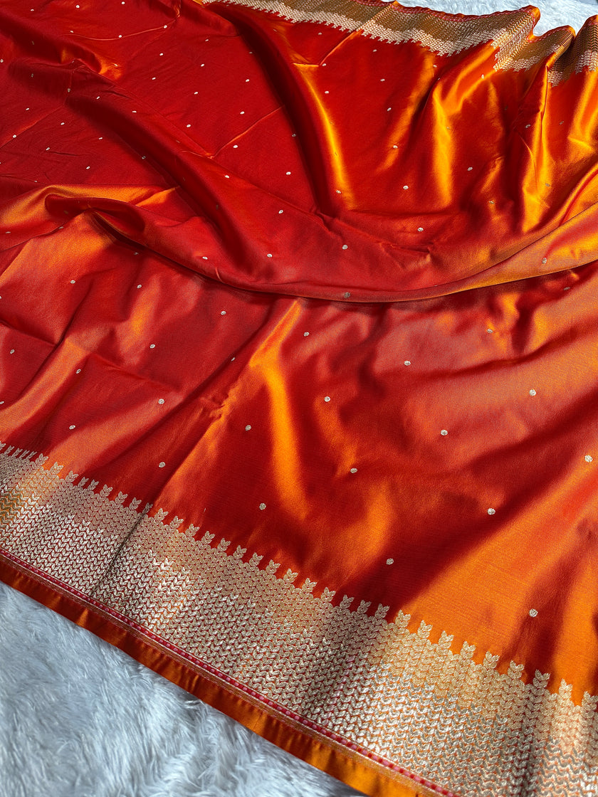 BANARASI MASHRU KATAN SILK SAREE HN556