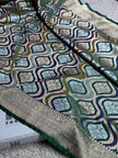 BANARASI MASHRU KATAN SILK SAREE MENAKARI WORK HN500