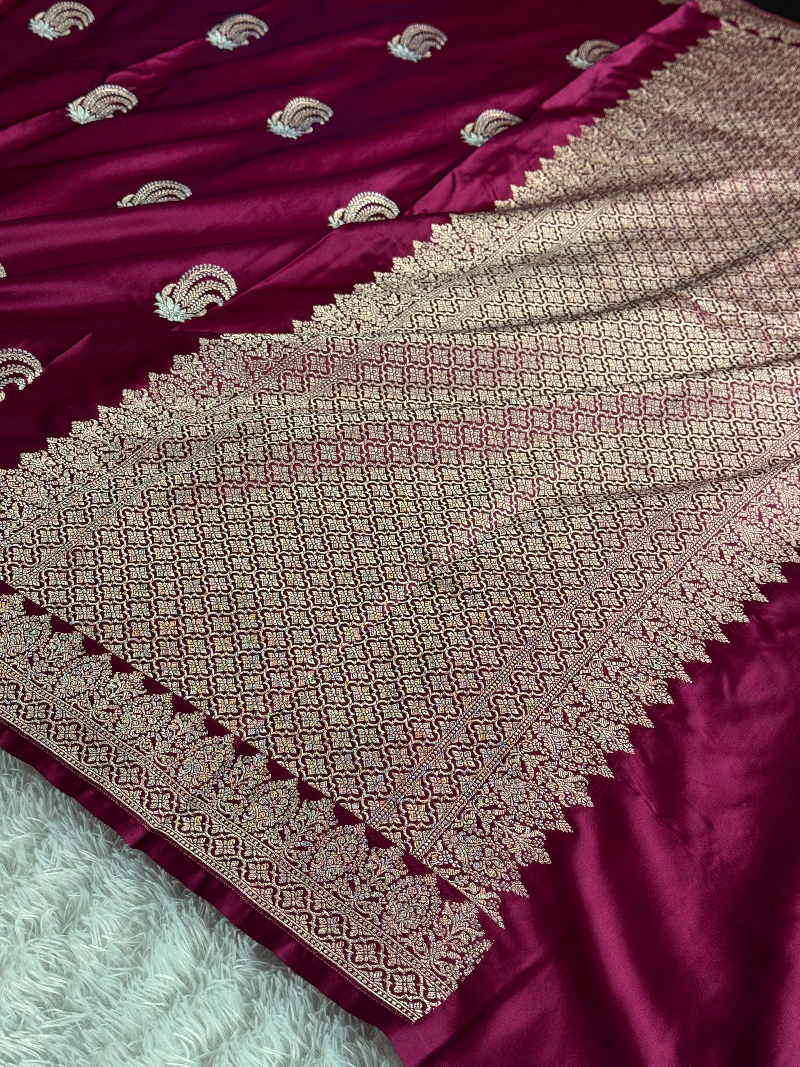 BANARASI MASHRU KATAN SILK SAREE MK042
