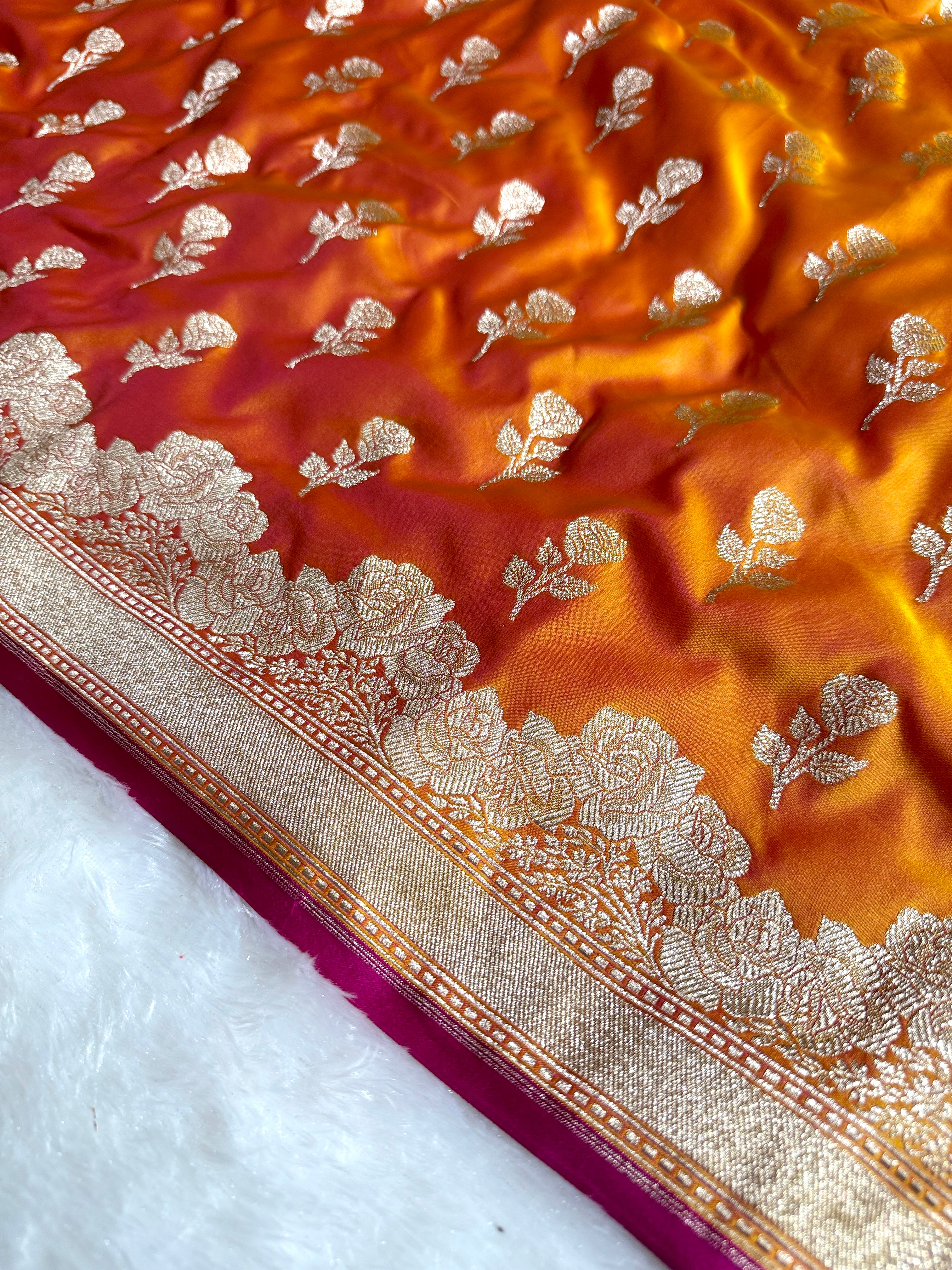 BANARASI MASHRU KATAN SILK SAREE HN528