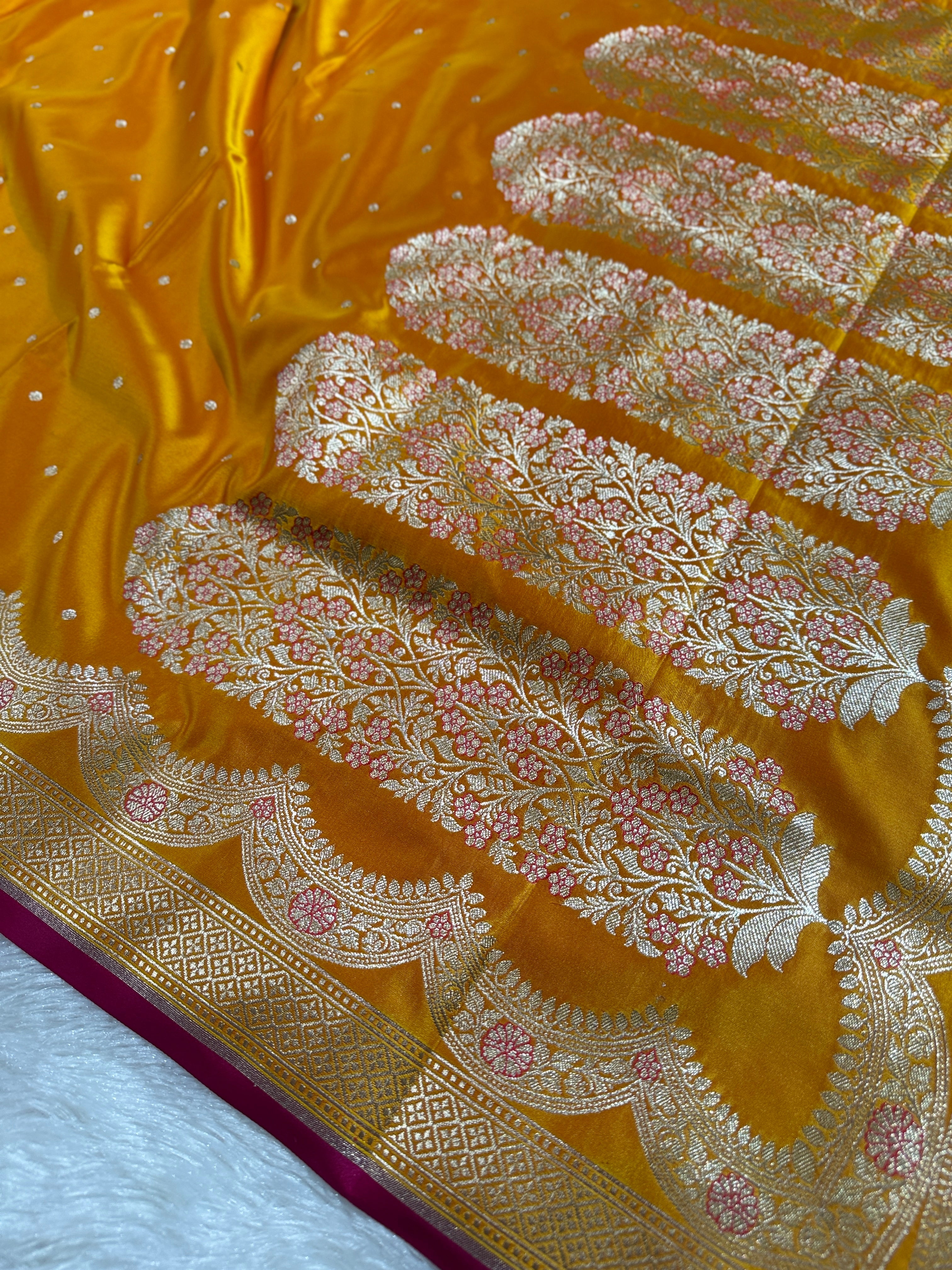 BANARASI MASHRU KATAN SILK SAREE HN534