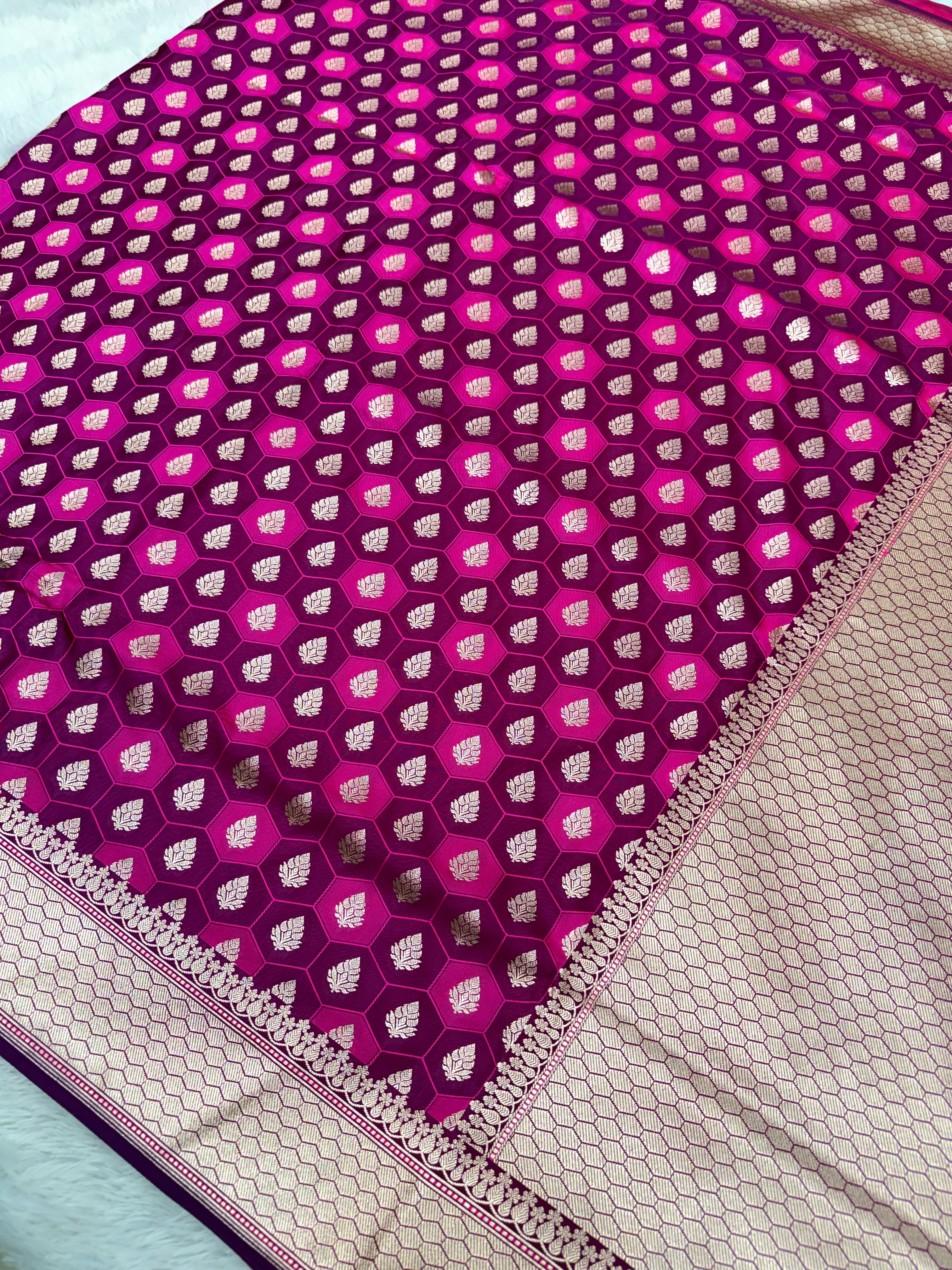 Banarasi mashru katan silk saree tanchui design hn112
