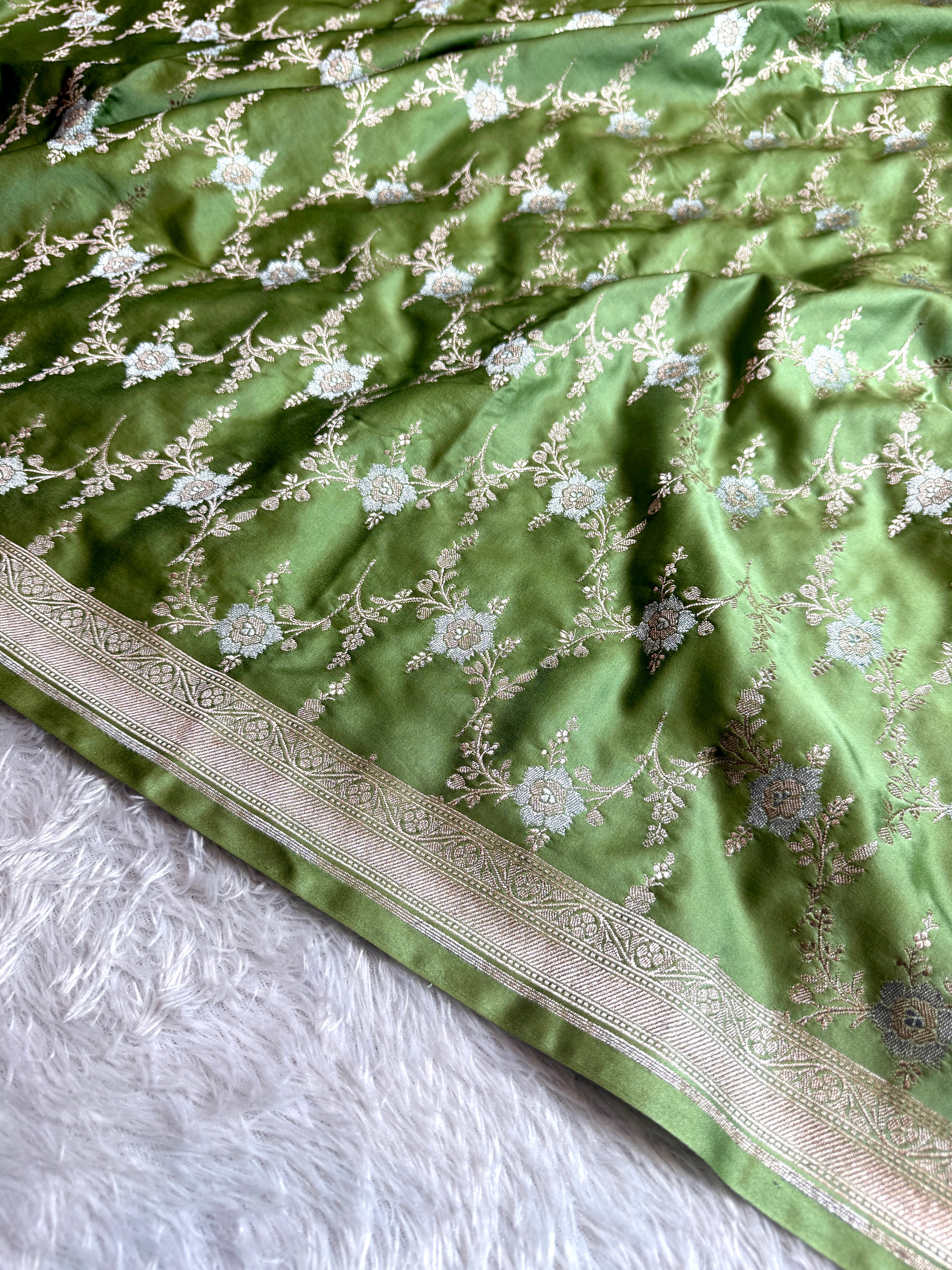 BANARASI MASHRU KATAN SILK SAREE HN545