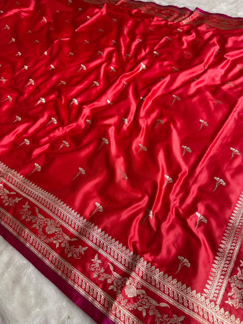 BANARASI MASHRU KATAN SILK SAREE HN529