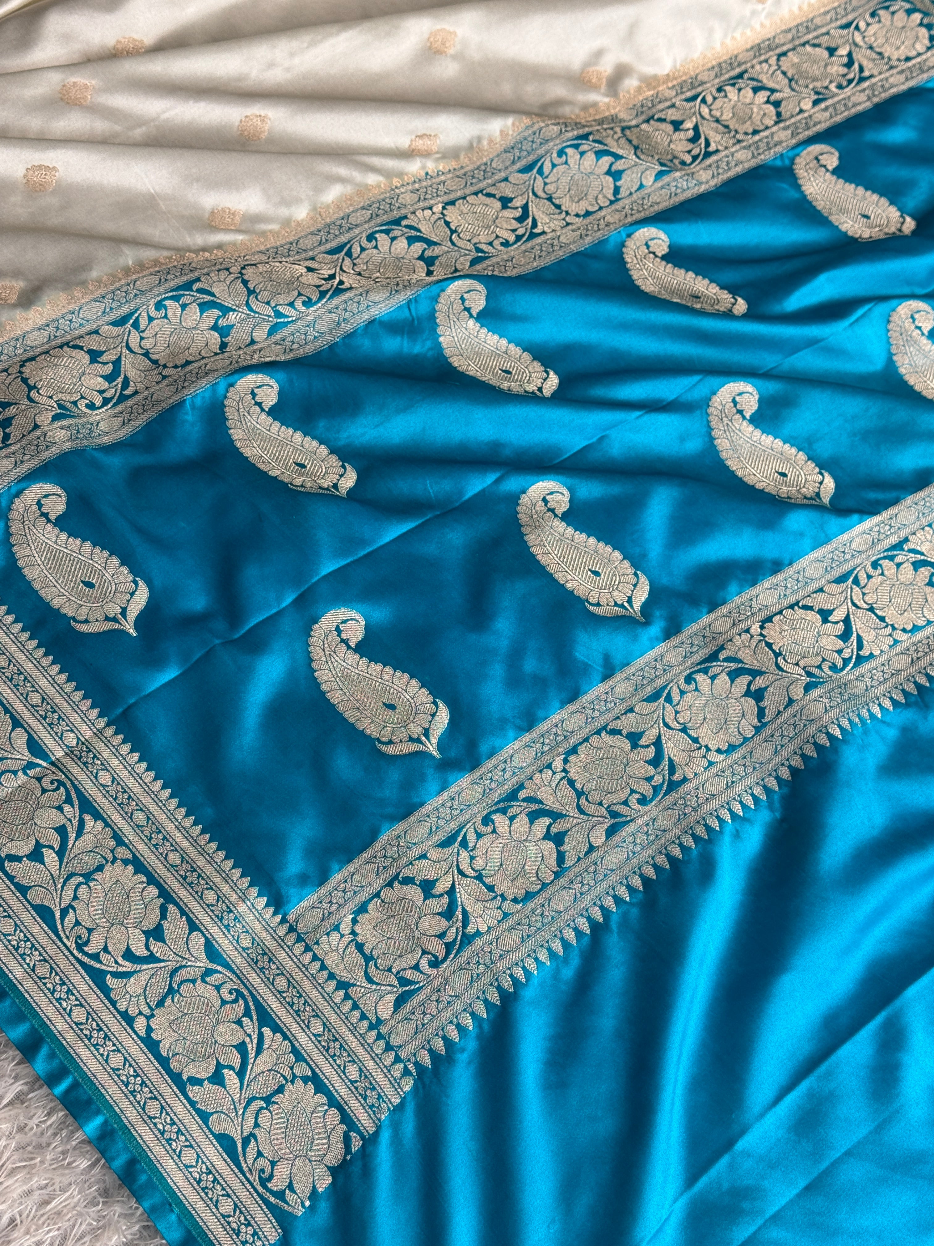 BANARASI MASHRU KATAN SILK SAREE MK100