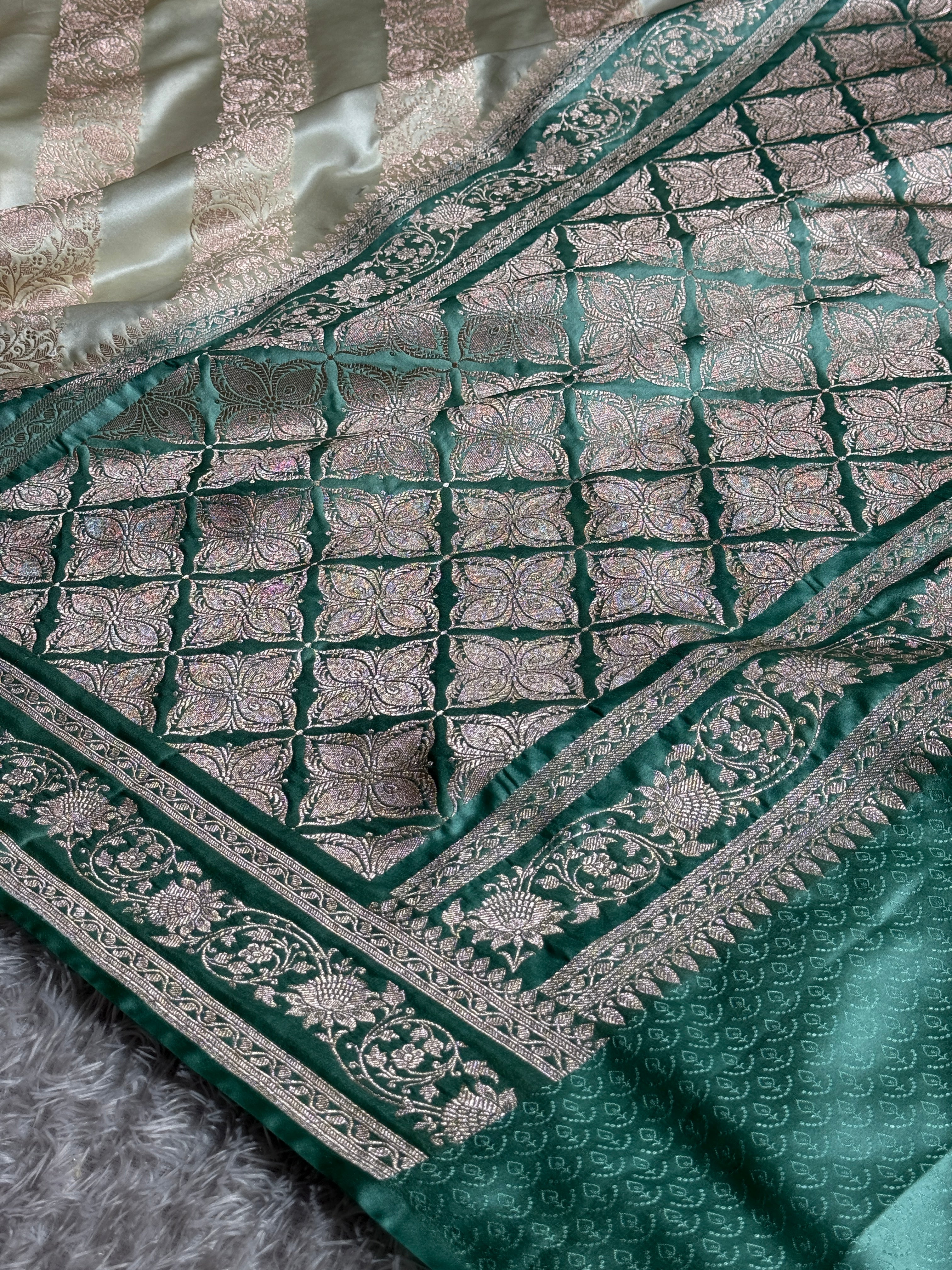 BANARASI MASHRU KATAN SILK SAREE MK018