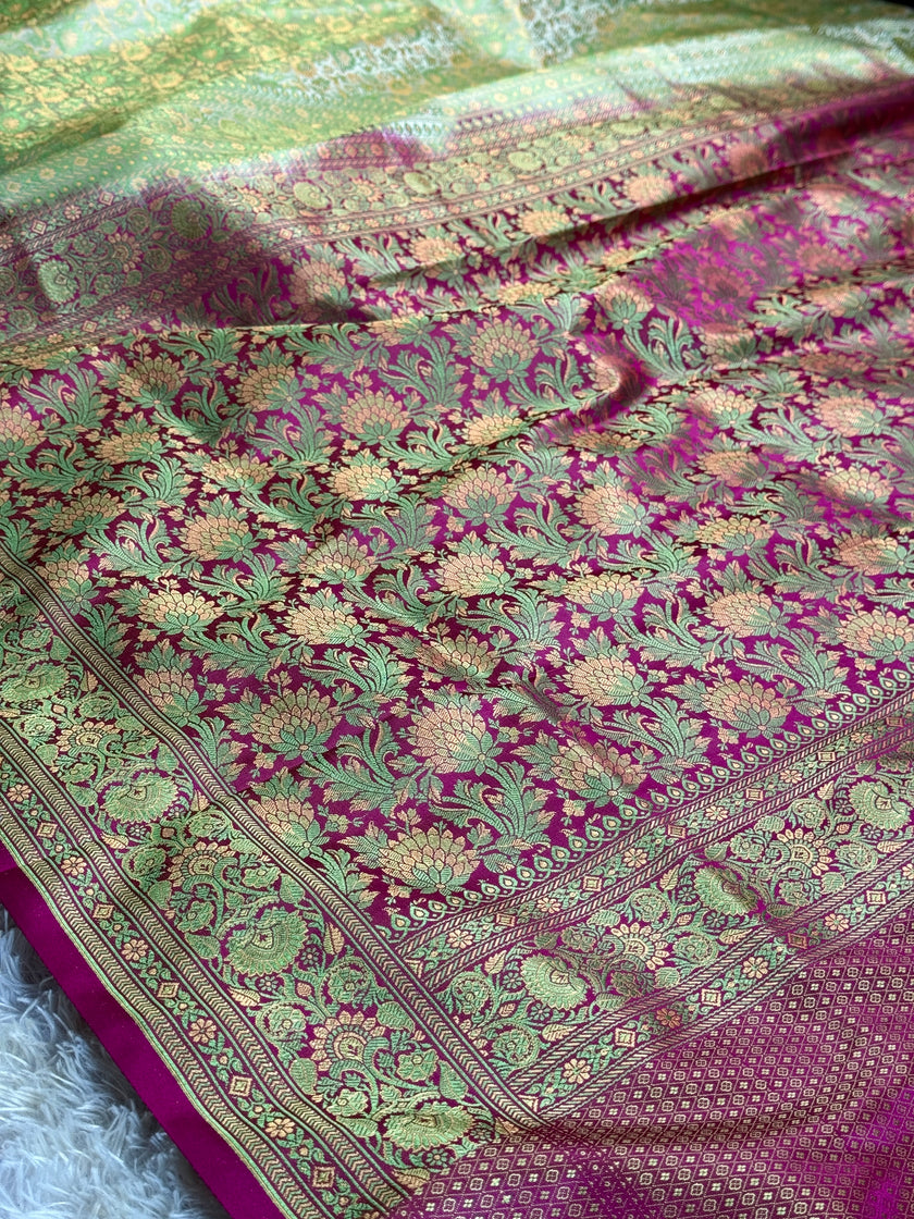 BANARASI JAMAWAR TANCHUI SILK SAREE JM001
