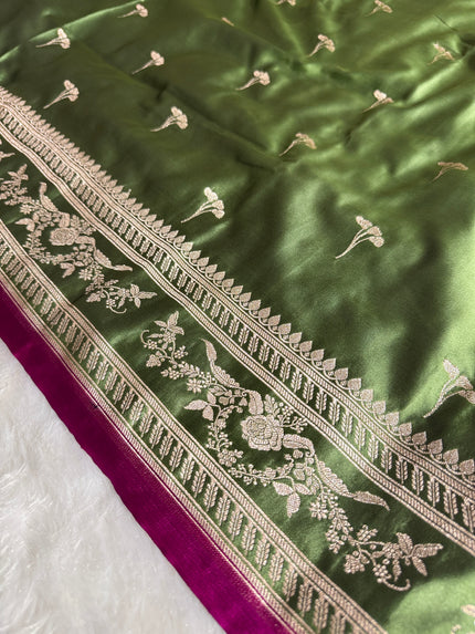 BANARASI MASHRU KATAN SILK SAREE HN529