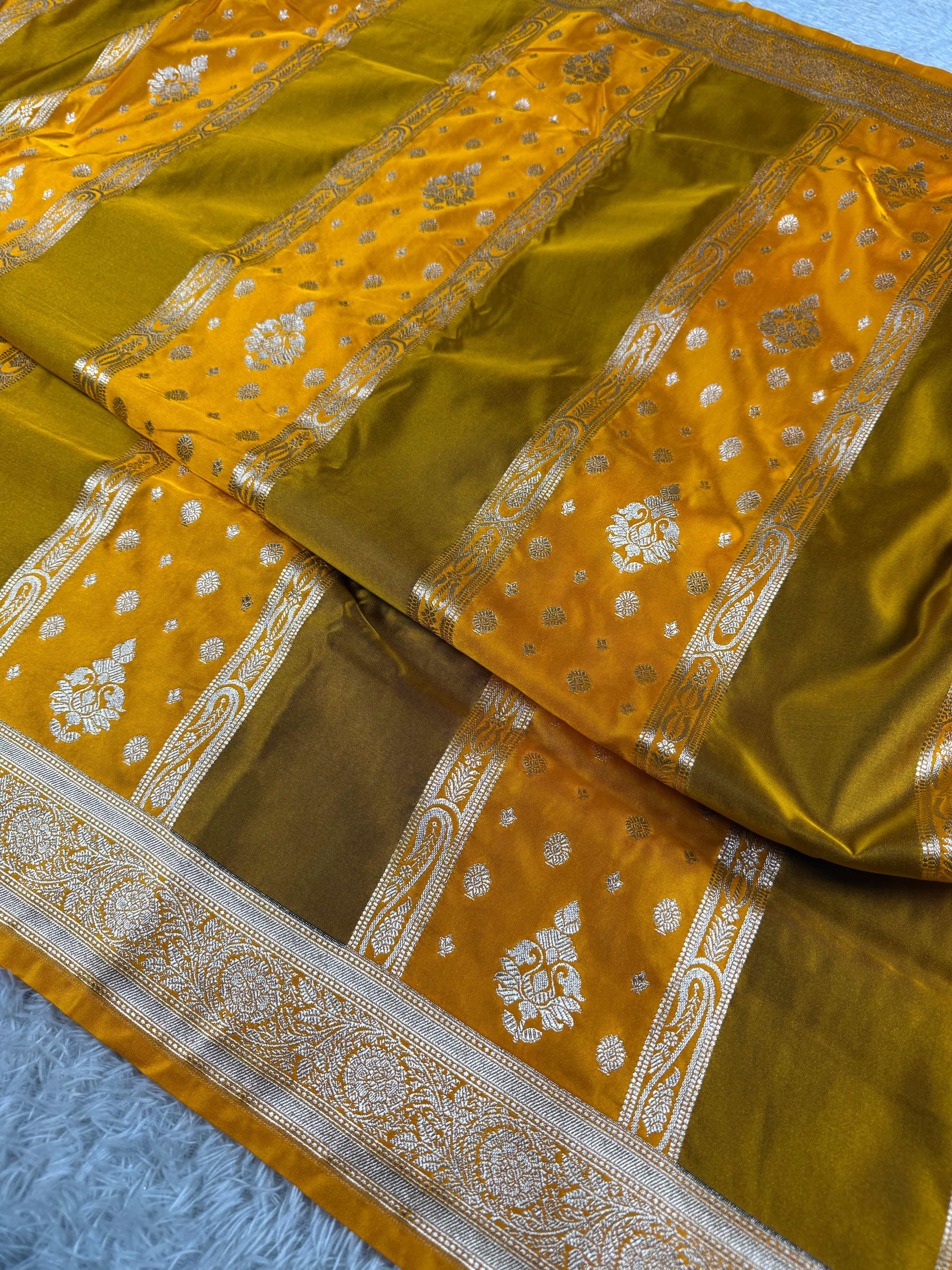 BANARASI MASHRU KATAN SILK SAREE MK012