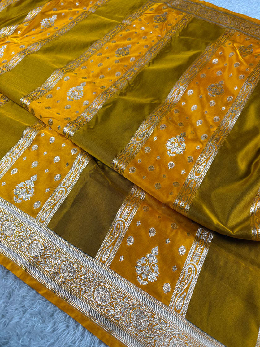 BANARASI MASHRU KATAN SILK SAREE MK012