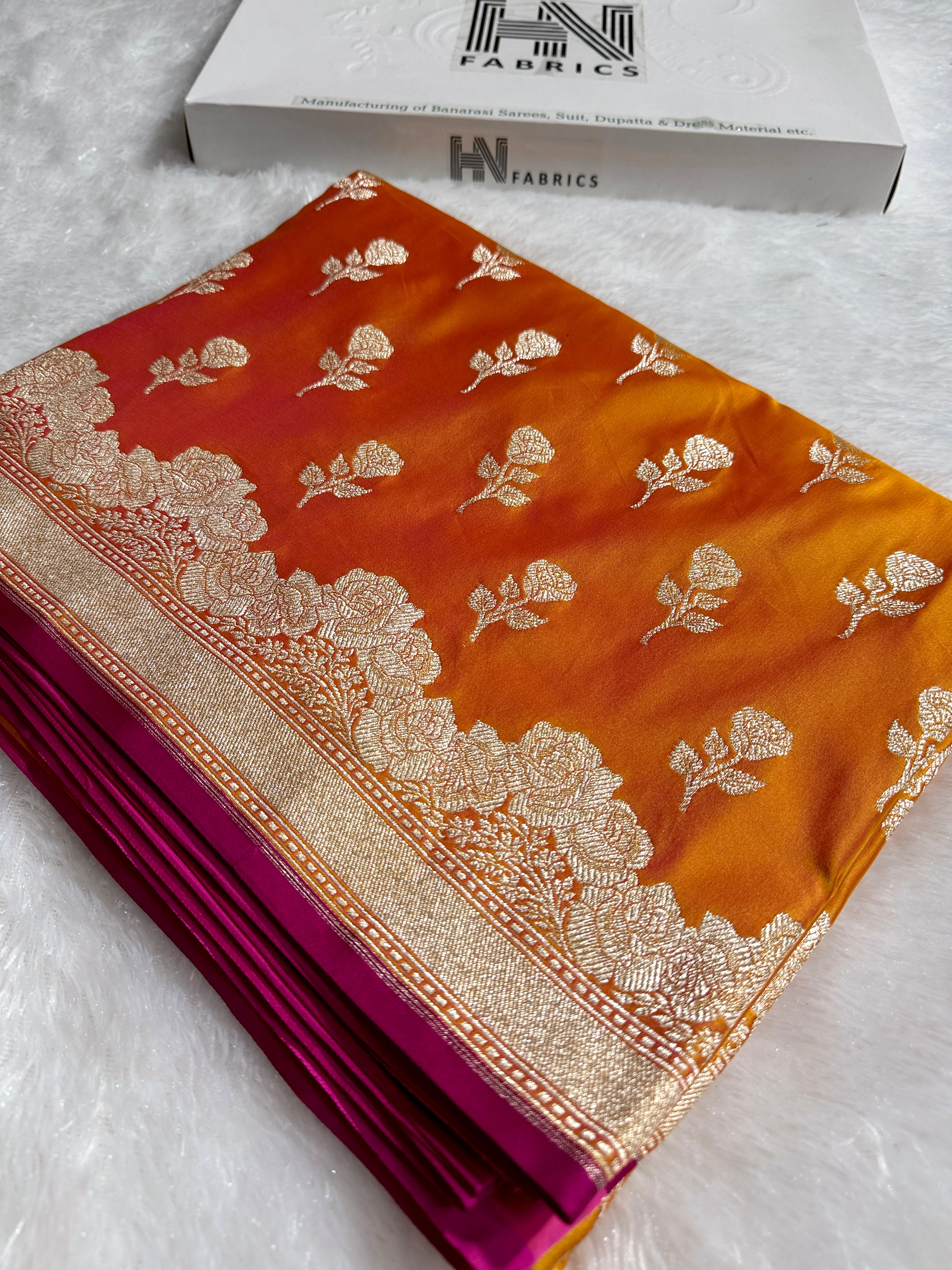 BANARASI MASHRU KATAN SILK SAREE HN528