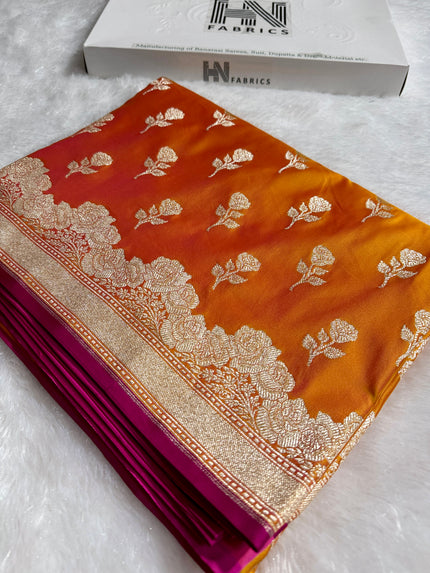 BANARASI MASHRU KATAN SILK SAREE HN528