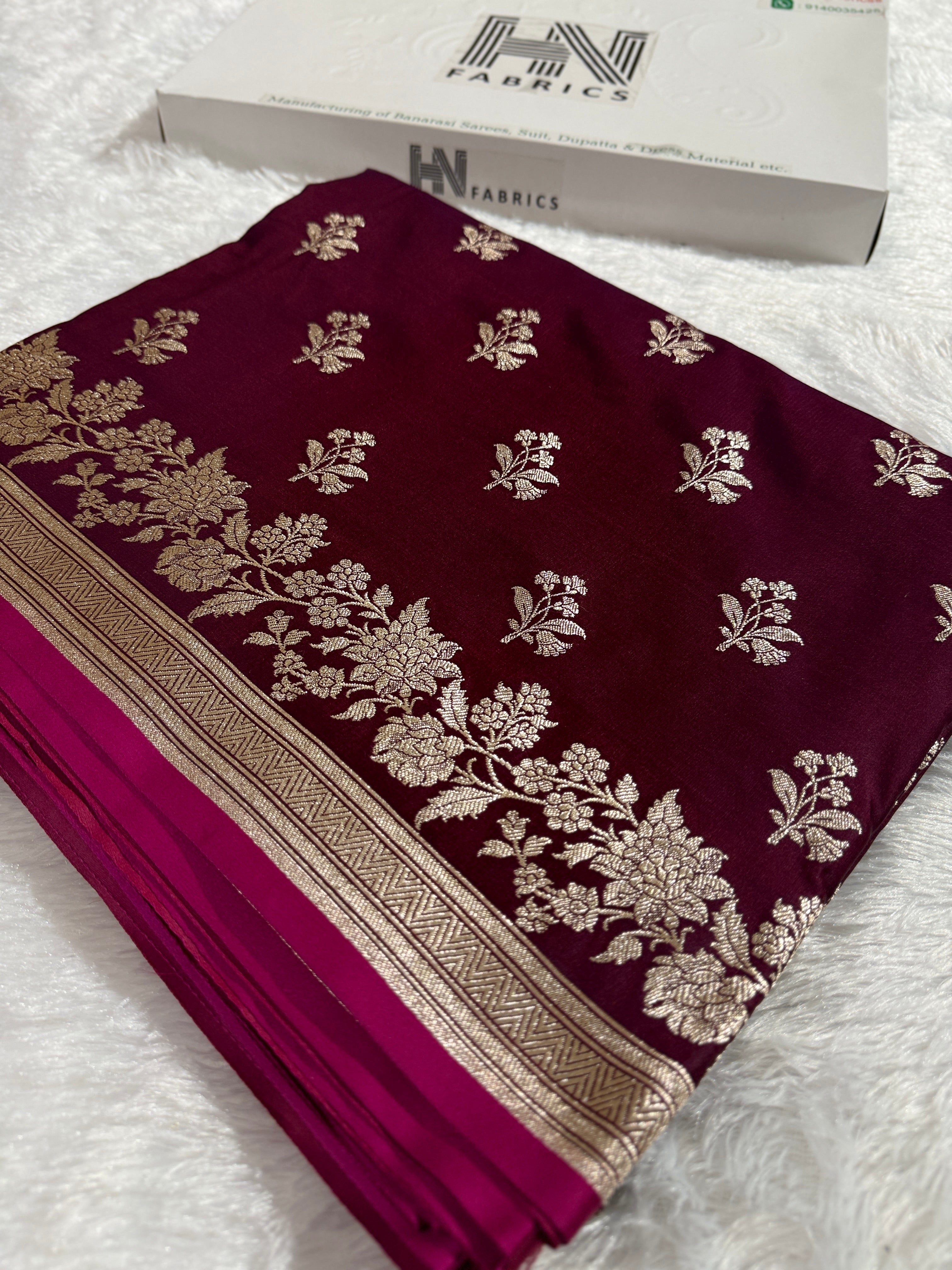 BANARASI MASHRU KATAN SILK SAREE HN532