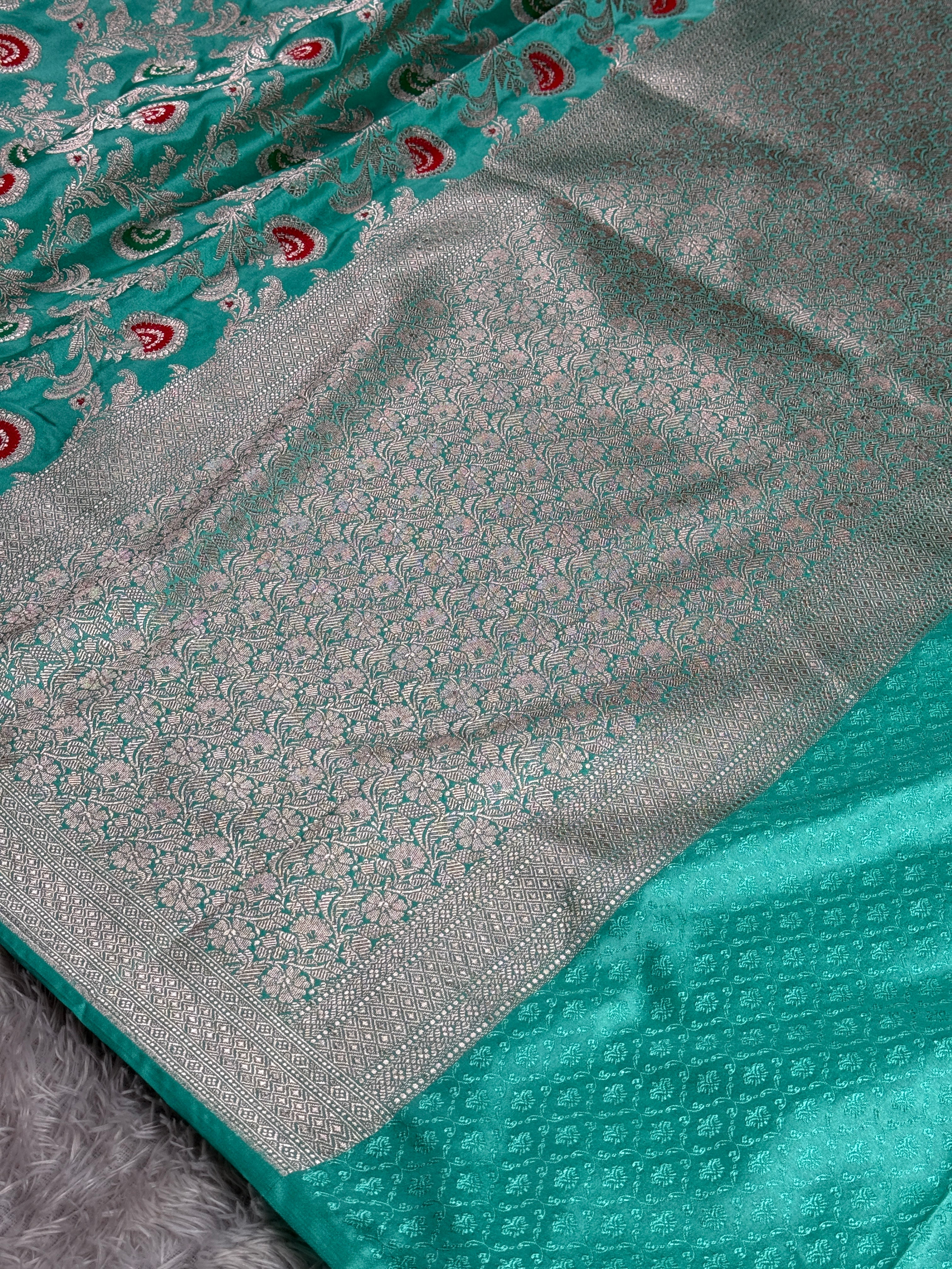 BANARASI MASHRU KATAN SILK SAREE MK016