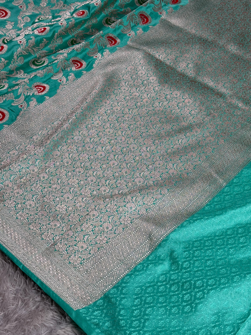 BANARASI MASHRU KATAN SILK SAREE MK016
