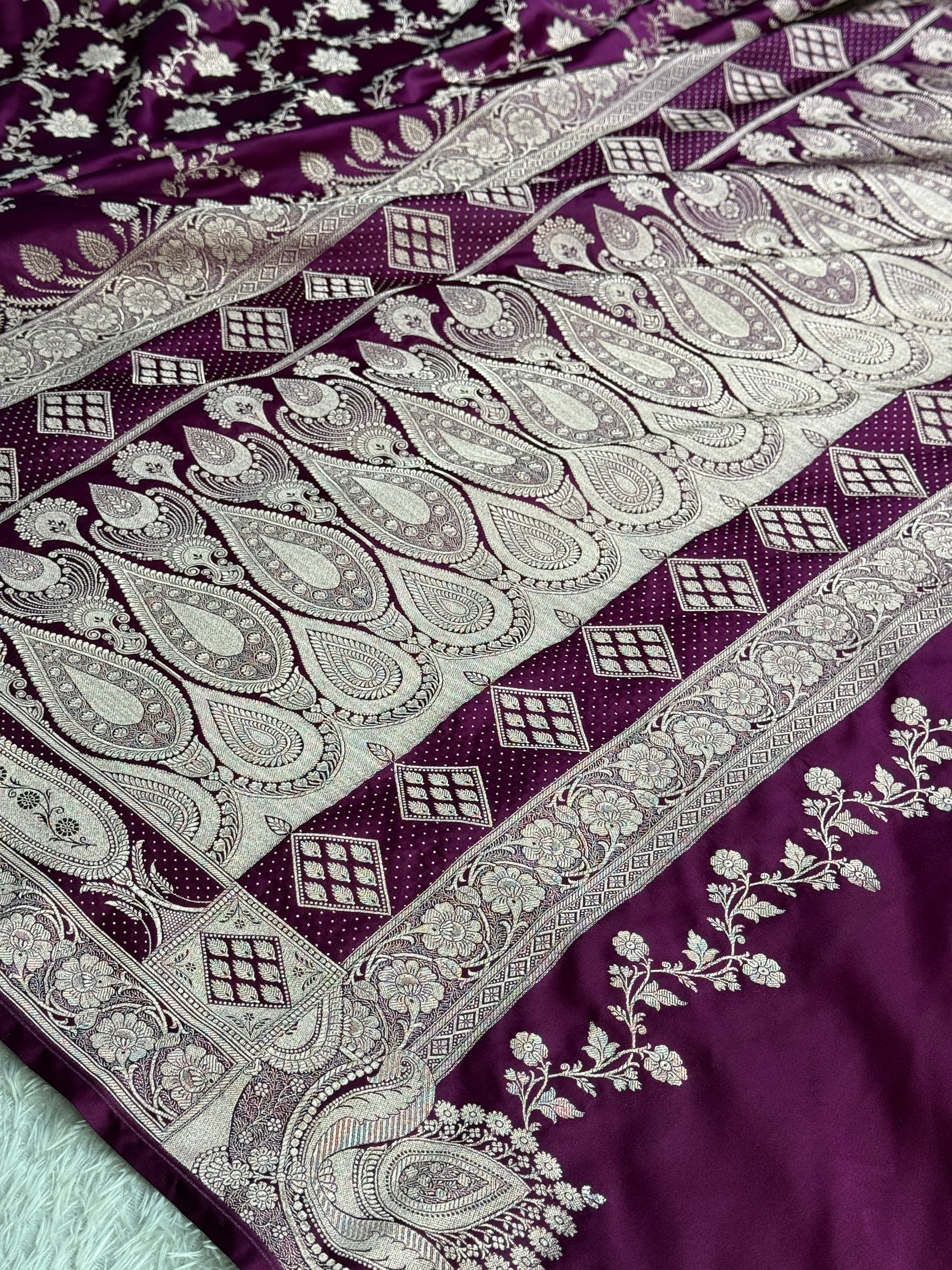 BANARASI MASHRU KATAN SILK SAREE MK062