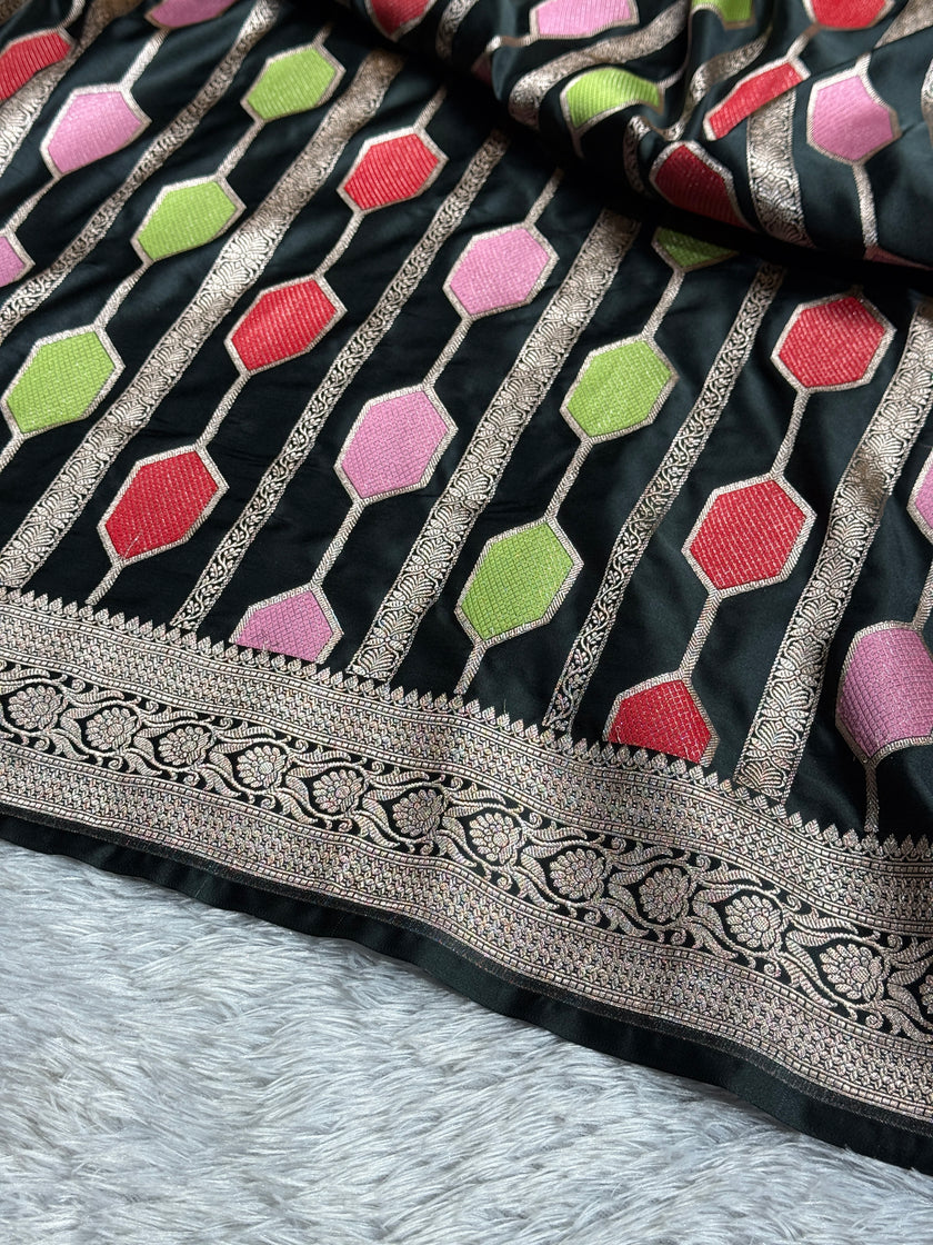 BANARASI MASHRU KATAN SILK SAREE HNHN561