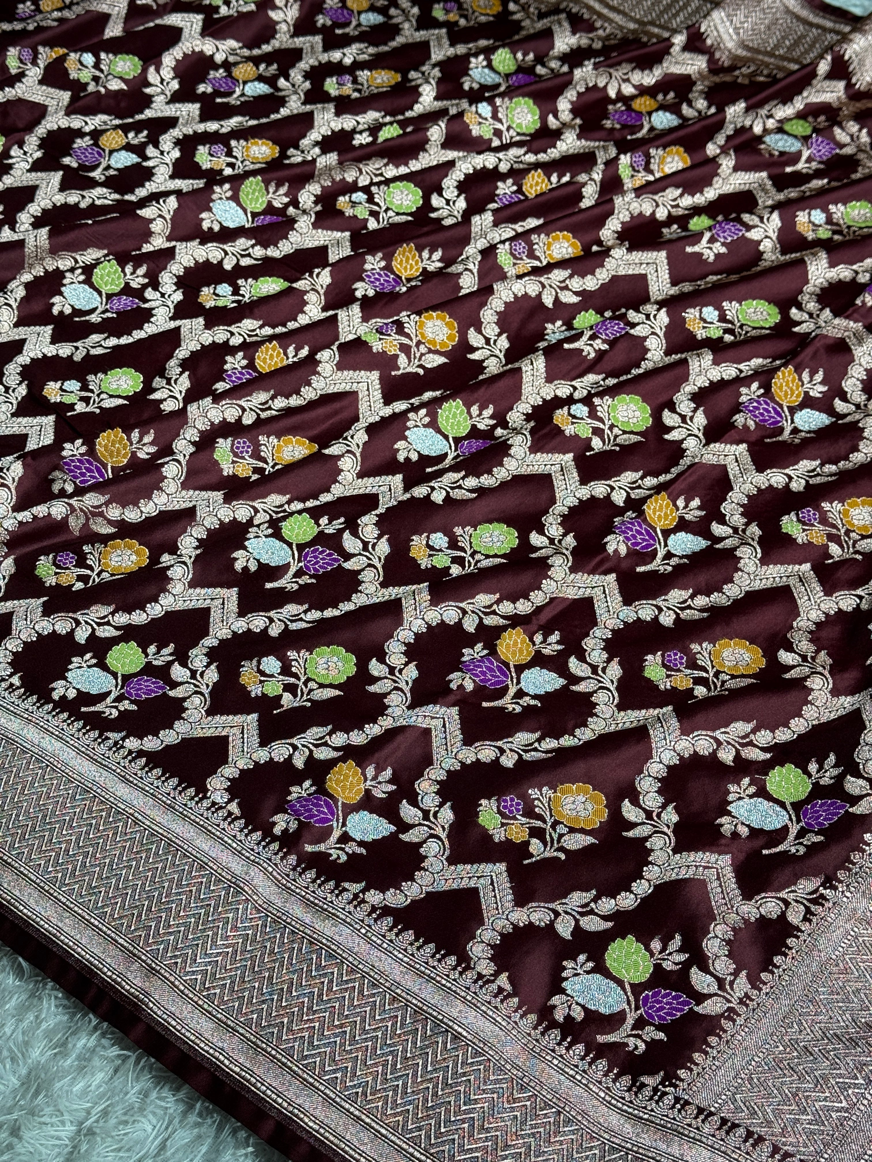BANARASI MASHRU KATAN SILK SAREE MK023