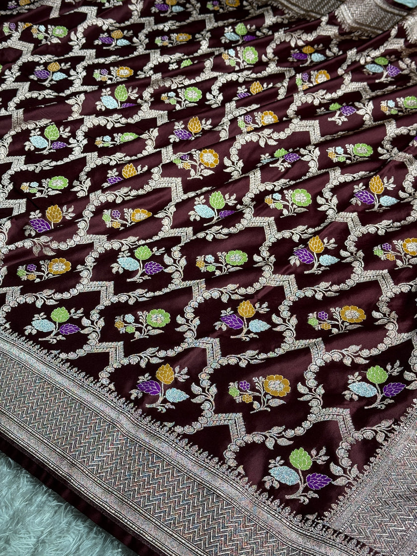 BANARASI MASHRU KATAN SILK SAREE MK023