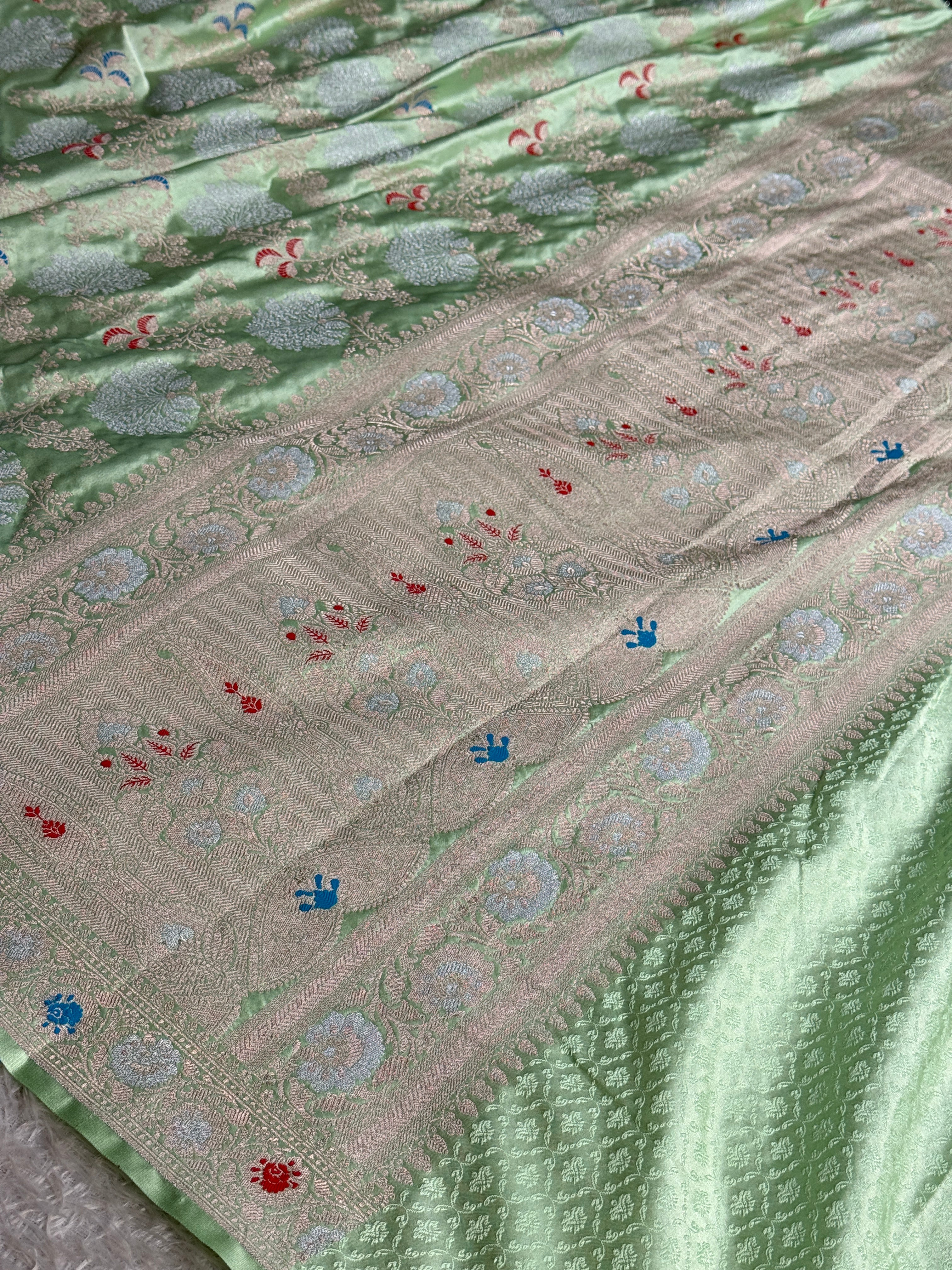 BANARASI MASHRU KATAN SILK SAREE MK070