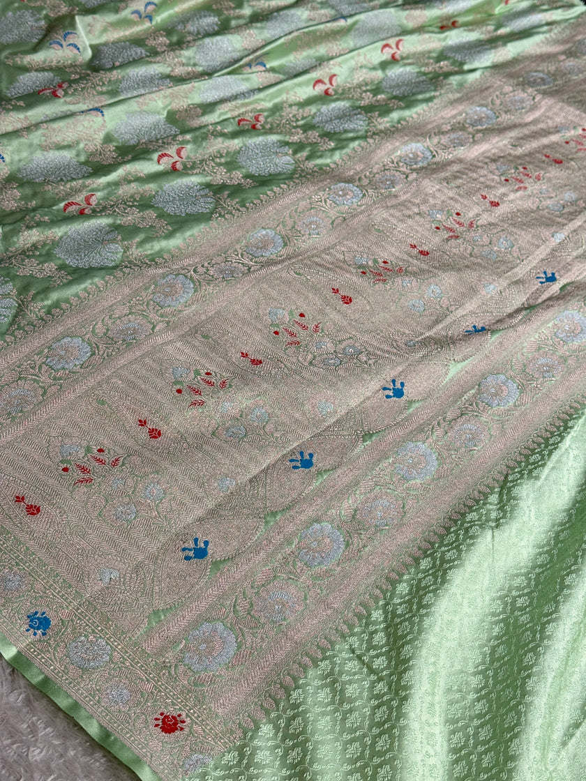 BANARASI MASHRU KATAN SILK SAREE MK070