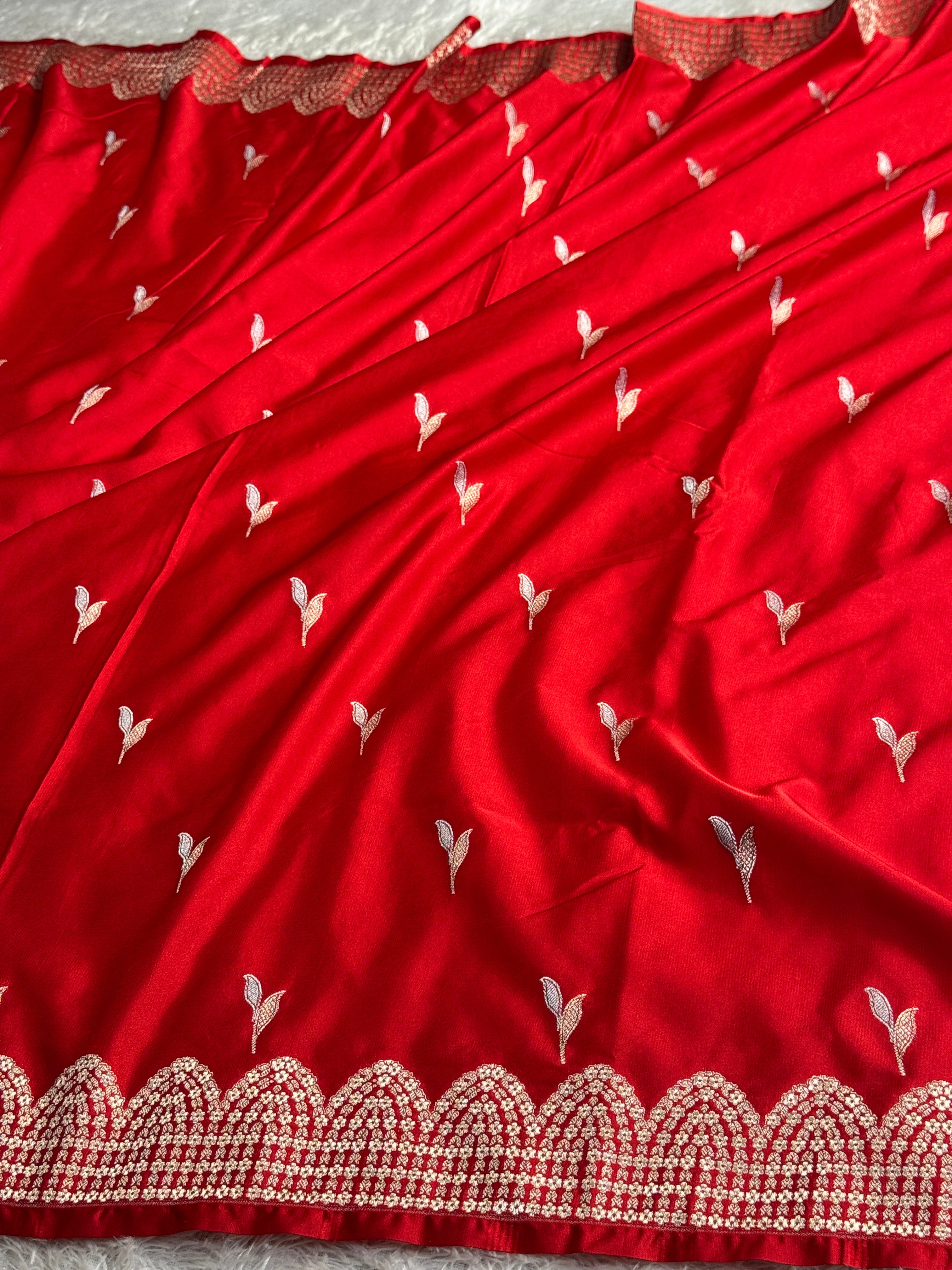 BANARASI MASHRU KATAN SILK SAREE MK037