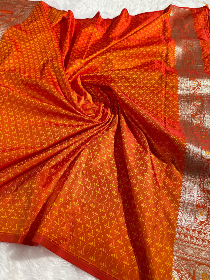 BANARASI MASHRU KATAN SILK SAREE HN536