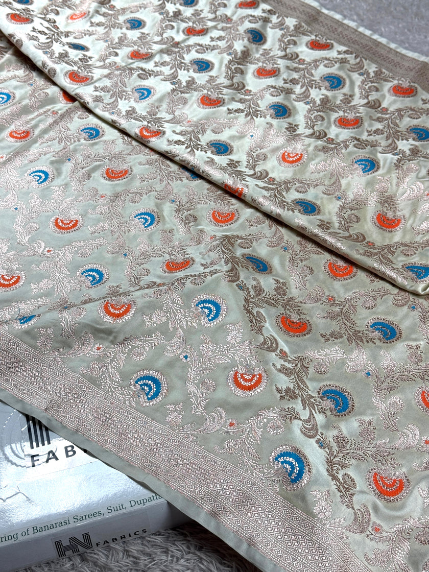 BANARASI MASHRU KATAN SILK SAREE MK016