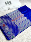BANARASI MASHRU KATAN SILK SAREE MENAKARI WORK HN700