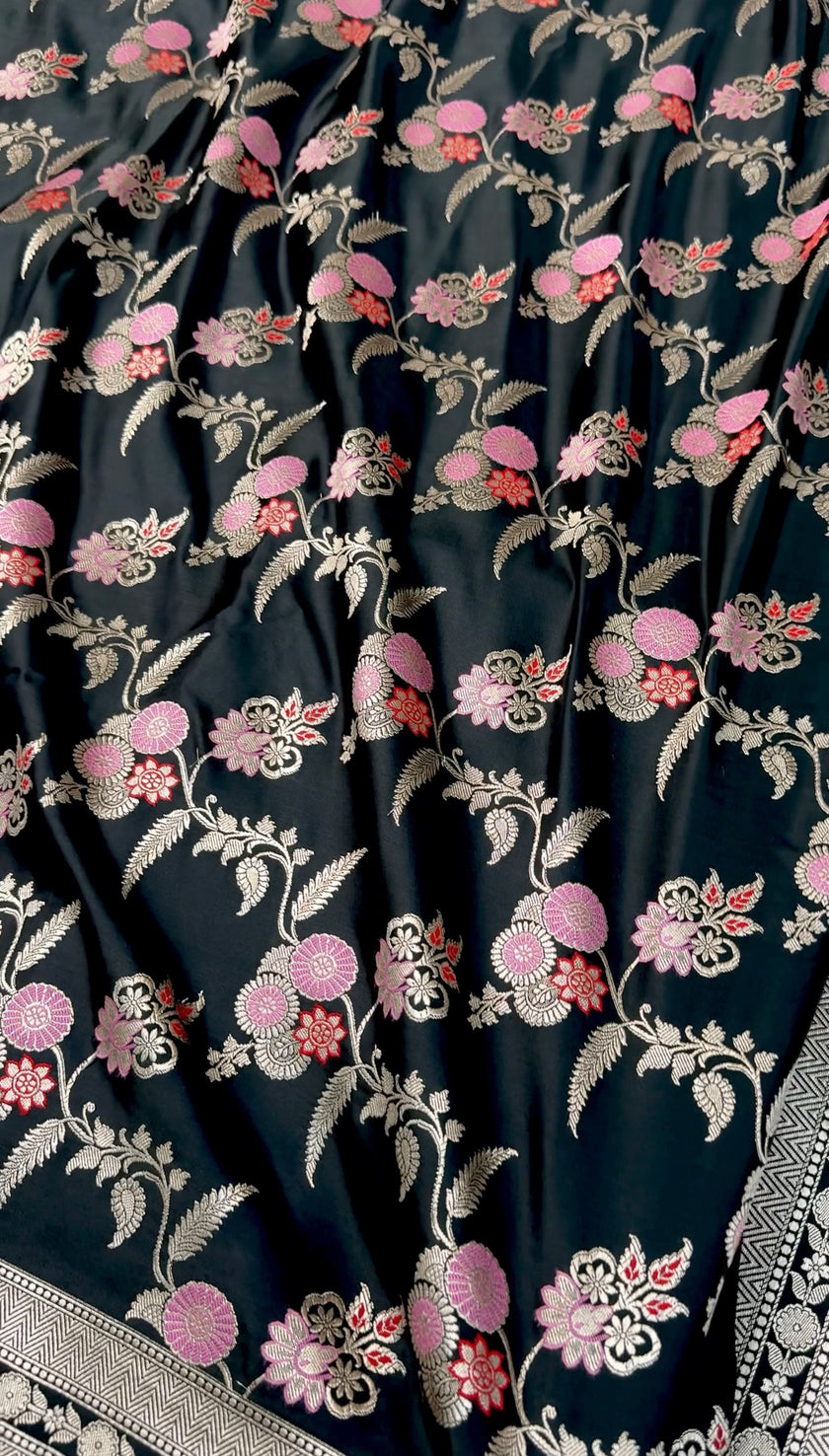 Banarasi mashru satin silk saree Hema Mallini mam inspired hn104