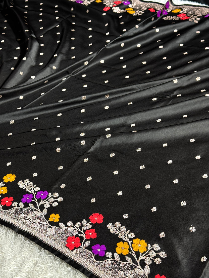 BANARASI MASHRU KATAN SILK SAREE MK020